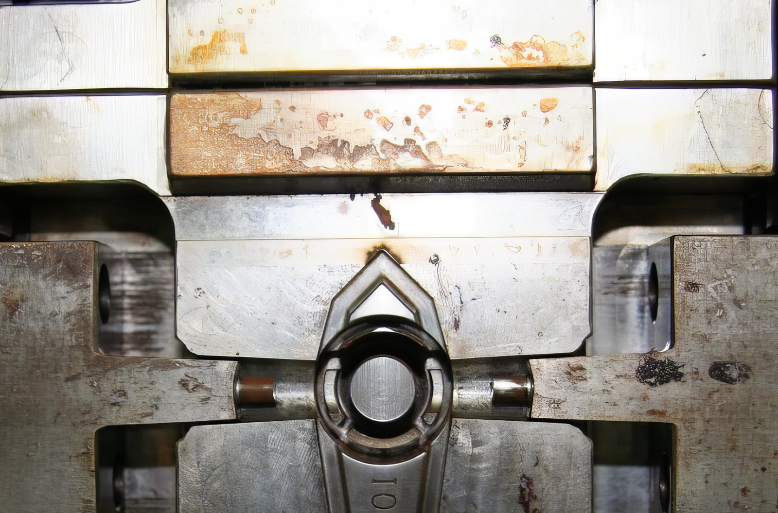 Molde antes de la limpieza con hielo seco